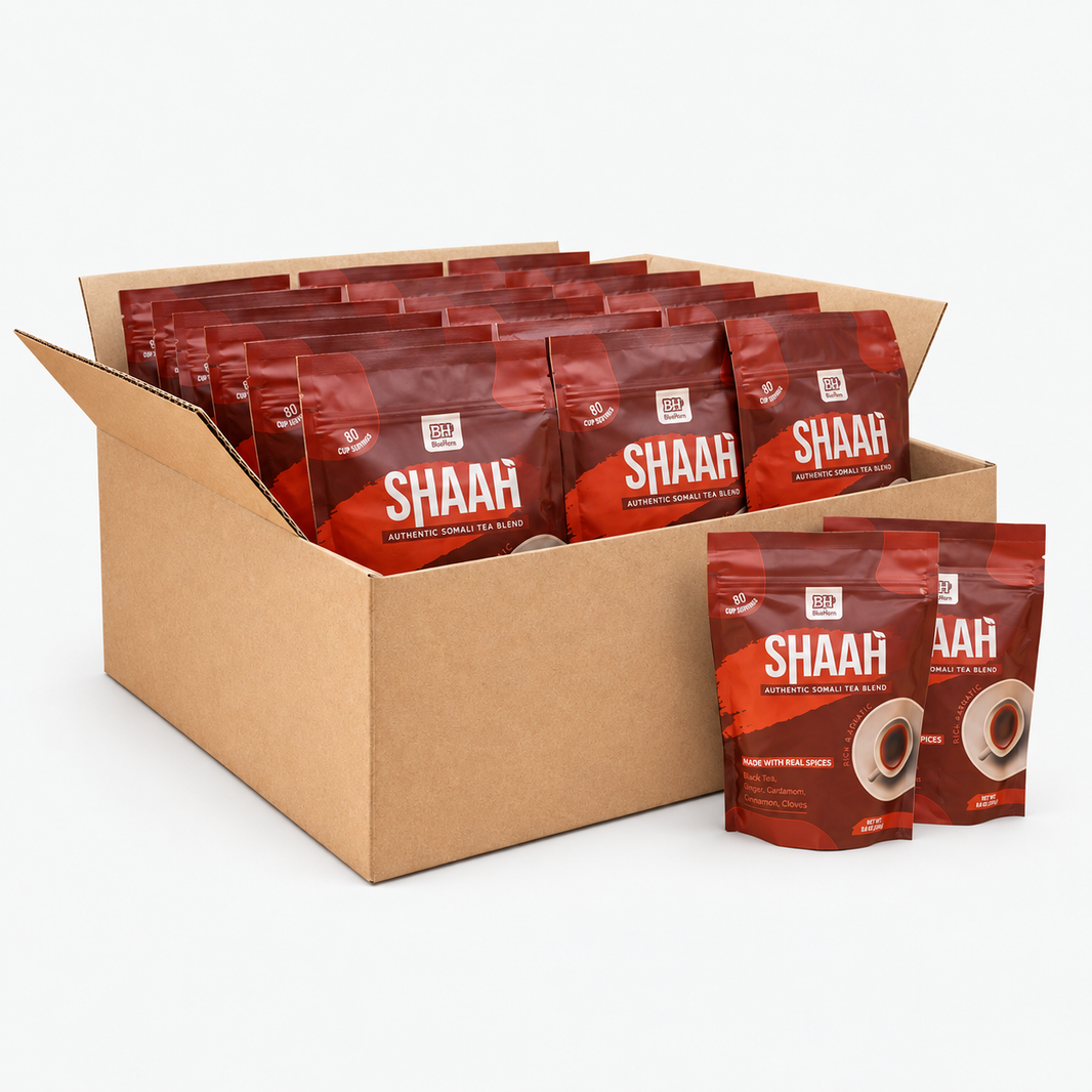 Wholesale - Case Pack Shaah Somali Tea Blend (80 Servings) - Family Size (Pack 12 Packages)